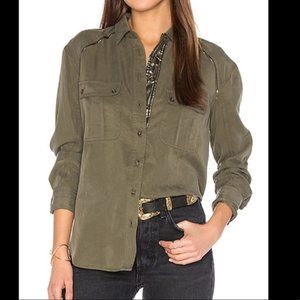 Free people off campus metallic details shirts